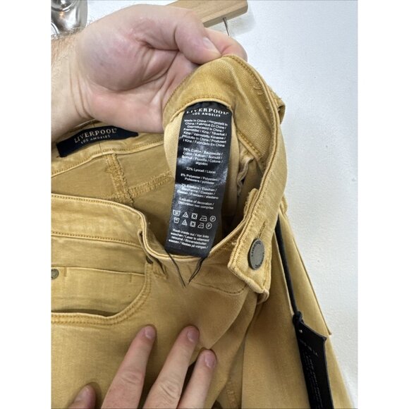 Liverpool The Hugger Ankle Jeans 33/16 Gold Honey Stretch High Rise NWT - Picture 9 of 10